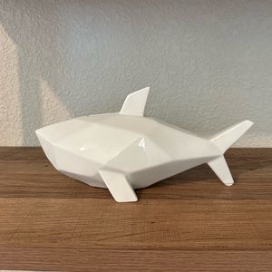 Geometric Ceramic Shark Piggybank